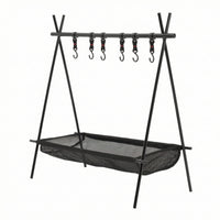 Camping Hanging Rack Aluminum Alloy Outdoor Storage Rack Space-Saving Camping Organizer for Camping, Backpackers, Picnics