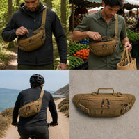 Waterproof Outdoor Sports Waist Bag for Men, Fashionable Running and Fitness Crossbody Pack
