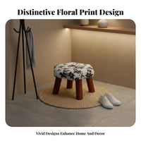 sturdy wood Legs Upholstered Shoe-Changing Bench Traditional Chinese Design Upholstered Changing Stool Soft Padded pad Entryway Seating Sturdy and long-lastinging for homeowners, Children, Expectant parents, Living Room, Bedroom, Closet