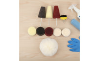 10 Pieces Mounted Polishing Sponge with Metal Stem Soft-Textured Drill Polishing Kit Versatile Foam Detailing Pads Easy to Use for Car Detailers, DIYers, Household Cleaning