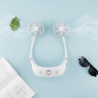 Lightweight & Portable Rechargeable Neckband Fan 3-Speed Adjustable Hands-Unrestricted Cooling Fan Ergonomic Fit for Travel, Outdoor