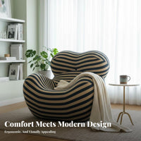 elegant design Enveloping Armchair Sculptural for-modern Frameless Foam Armchair fashionable Design Single Sofa for Young Adults, Homeowners, Living Room, perusing corner, Small areas, Home Office