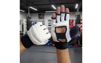 Force Protection Half Finger Boxing Gloves Wrist Support Sandbag Training Gloves Shock Absorption for Youth, Striking Bag, Combat Arts