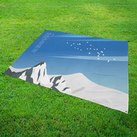 Picnic Blanket and Play Mat for Kids, Waterproof Mat and Camping Blanket with Plaid Pattern, Roll Foldable Garden Mat with Flap