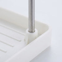 Bathroom Sink and Faucet Organizer with Stainless Steel Shelf, No Drill Wall Mounted Holder for Students