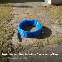 Ribbed Coil Drain Cleaning Hose Kit Metal Fittings Pressure Washer Sewer Jetter Kit Multiple Adapters Pressure Washer Drain Hose Spray Angle Tips