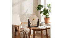Clock with Metal Stand Decorative Stone Texture Clock Small for Entryway