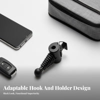 Car Headrest Phone Holder 2-in-1 Design Hanging Hook Phone Holder Anti-Slip Adjustable Mount for Passengers, Young Children, Travel, Road Trips