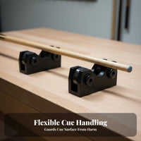 2 Pieces Accurate Billiard Cue Straightener 360° Rotation Pool Cue Straightness Checker Long-Lasting