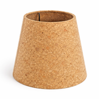 Lampshade for Table Lamps with Leather and Wood Chip Texture, Detachable Light Shade for Bedroom and Study Room, Warm Finish
