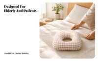 Checkered Donut Seat Cushion Washable Cover Donut Cushion Padded Soft