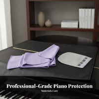Piano Keyboard Dust Cover PU Leather Piano Protection Set Keyboard Cleaning Cloth