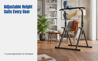 Chin-Up Bar Station, Indoor Home Gym, Foldable, Adjustable Height, Sturdy Steel Frame, Multi-Function Fitness