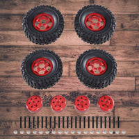 4 Pieces 1/12 Scale RC Car Wheels Wear-Resistant RC Car Wheel Hub Set Long-Lasting for Away from-Road, Rock Crawling
