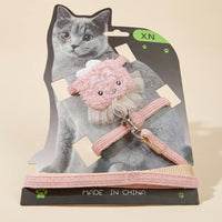 Cat Harness and Leash Set, Polyester Vest Style Cat Walking Harness with Non-Retractable Cat Walking Leash for Safe Outdoor Walking and Training