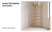 Childrens Indoor Climbing Wall Develops Motor Skills Kindergarten Climbing Board Modular Structured Panel Mounted Playset for Children, Young Children