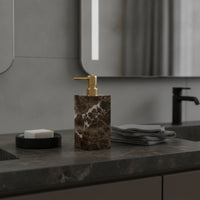 Lotion Bottle with Pump Gold-Colored for Bathroom, Countertop