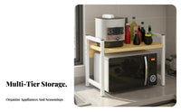Multifunctional Kitchen Counter Storage Rack Space Saving Multi-Tier Appliance Shelf Heavy Duty Microwave Oven Rack Easy Assembly for Home Cooks, Away Ice Workers, Apartment Dwellers, Countertop, Dorm Room, Pantry, C Away Ee Station
