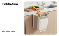 Foldable Hanging Trash Can Space Saving Foldable Cabinet Garbage Bin Wide Opening Hanging Trash Can for Home Cooks, Renters, Lavatory, Camping, Car