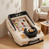 Car Driving Toy with Steering Wheel Dual-modePower Driving Game Toy Obstacle Avoidance Game Interactive Adjustable Volume