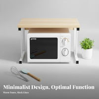 Multifunctional Kitchen Counter Storage Rack Space Saving Multi-Tier Appliance Shelf Heavy Duty Microwave Oven Rack Easy Assembly for Home Cooks, Away Ice Workers, Apartment Dwellers, Countertop, Dorm Room, Pantry, C Away Ee Station