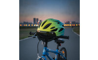 Adjustable Cycle Helmet with Tail Light Vented Bike Helmet with Visor Cooling Lightweight for Children, Adolescents