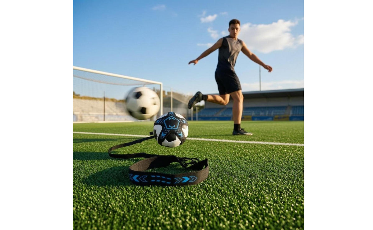 Star-Shaped Soccer Juggling Training Aid Tethered Waist Belt Ball Training Aid Single-Player Training Aid Printed Arrows