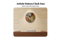 Compact Size Small Round Desk Clock Easy to Read Frameless Decorative Clock Non-Ticking for Homeowners, Adults, Home Decor, Bedroom, Kitchen
