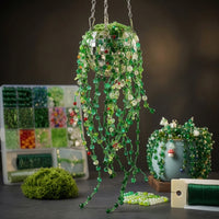 Beaded Plant Kit Hanging Beaded Plant Making Kit Handmade for Hobbyists, Adults