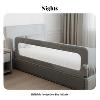 Easy Installation Infant Bed Safety Barrier Sturdy Metal Frame Folding Bed Guard Foldable Bedside Fence U-Shaped Base for Toddlers, Infants, Parents, Nursery, Bedroom, Sleep Time, Home