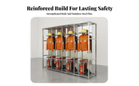 Firefighter Gear Rack 304 Stainless Steel Fire Station Uniform Rack Sturdy and Sturdy Emergency Response Equipment Holder for Firefighters