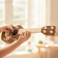Mini Ukulele Toy Glossy Toy Ukulele with Four Strings Musical Instrument Educational Lightweight for Toddlers, Home, Classroom