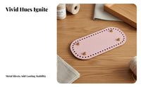Cross-Grain Texture Oval Bag Base Shaper DIY Project PU Leather Crochet Bag Bottom Shape-Keeping for Crafters, Knitters, Handcrafting, Home