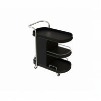 Mobile Design Rolling C-Shaped Table On casters C-Shaped Couch Stand Multi-Purpose eveningstand Space-Saving for Apartment Dwellers, Homeowners, Home Workers, Living Room, Bedroom, Balcony, Small Spaces