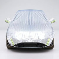 Reflective Half Car Cover Aluminum-Film Car Top Cover Weather-Resistant Safeguarding for Driveway