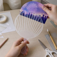 Mini Transparent/Black Hand Fan for DIY Idol Support
