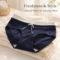 Women's Underwear Multipack with Breathable Material and Extended Gusset, Leakproof Knickers with Protective Lining