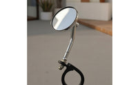 Retro-Style Motorcycle Rearview Mirrors with Clamp-on Mounts Adjustable Motorcycle Mirrors with Handlebar Mount Clamps Round Stable for Motorcyclists