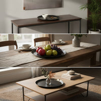 Metal Tray with Hammered Finish Textured Aluminum Tray Antique-Style Serving Platter for Shelf
