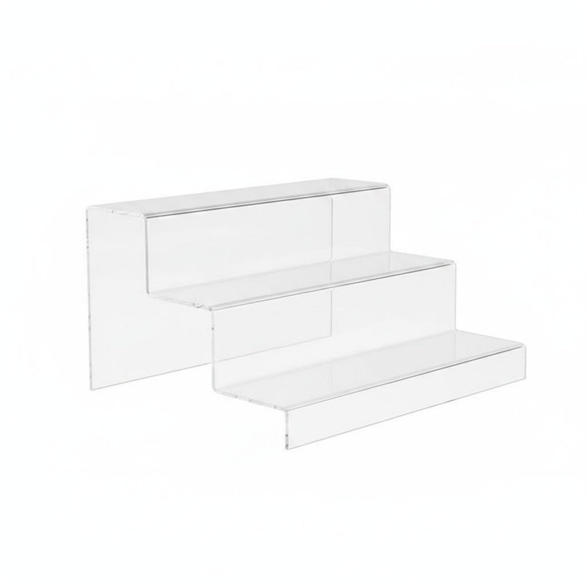 High Clarity Acrylic Step Display Stand Multi Purpose Tiered Acrylic Display Shelf Sturdy Home Decor Thickened Material for Live Broadcasting