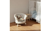 Lace Trim Floral Dollhouse Sofa Set for Hobbyists, Collectors, Miniature Scene