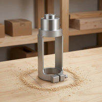 Aluminum Square-Hole Drilling Bracket Open-Frame Square Hole Drill Mounting Bracket Cylindrical Collar Power Tool Accessory 18 Mm Opening