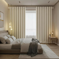 Sun Blocking Blackout Curtain Set Luxury Feel Textured Blackout Curtain Privacy Protection Window Covering Long-Lasting Drape for Light Sleepers, Alternating Schedule Workers, Apartment Dwellers, Bedroom, Living Room, Nursery, Office