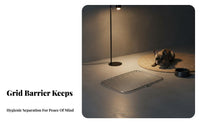 Indoor Dog Potty Keeps Paws Dry Dog Potty Tray with Grate Pet Toilet Tray Long-Lasting Puppy Training Toilet with Post Portable
