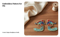 Gold Thread Embellishment Chinese Traditional Headdress Applique Phoenix Crown Embroidery Embellishment Set