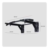 Wall-Mounted Pull-up Bar Compact Pull-up Bar with Padded Grips Space-Saving Fitness Equipment for Adults