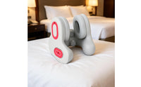 Soft Padded U-Shaped Neck Pillow Portable U Shaped Neck Massager Light Beige Travel Gear Pink-Red Trim for Relaxation, Sleep