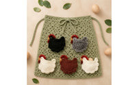 Handmade Egg Gathering Apron with Chicken Pockets Rustic Egg Collecting Apron with Chicken Pockets Whimsical Charming for Homesteaders, Backyard Farm