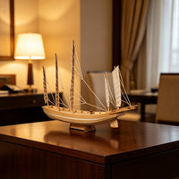 1/80 Wooden Sailing Ship Building Kit Historical Wooden Boat Building Kit Tabletop Sand Ship Model for Classroom