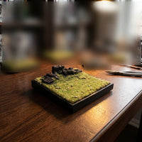 Miniature Diorama Base Green Grassy Grassland Diorama Base Stony Ruins Miniature Scene Base